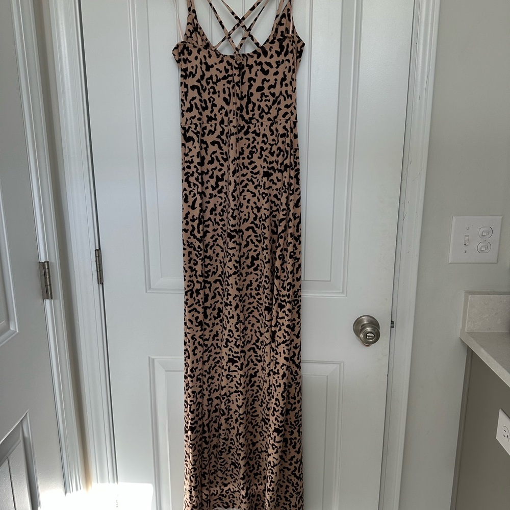 Leopard Print Maxi Dress - Picture 3 of 5